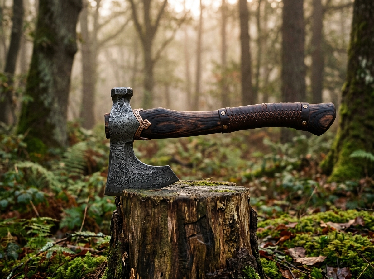Timberline Damascus Camp Axe