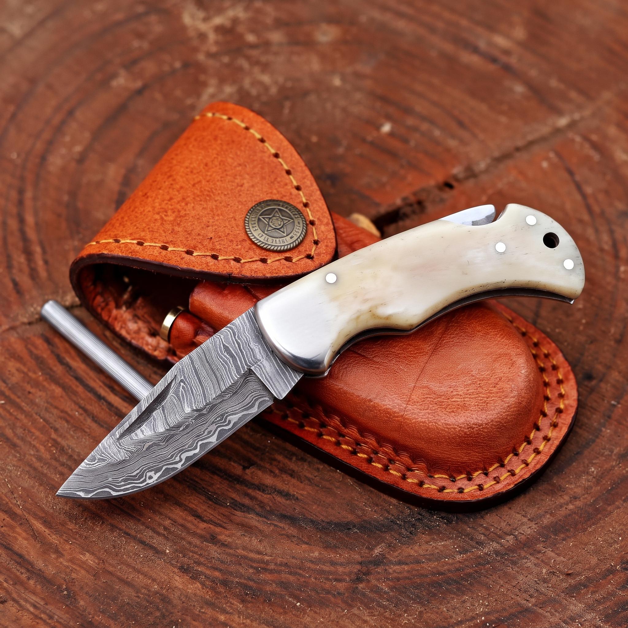 Pocket Knife with Bone Handle thumbnail 7
