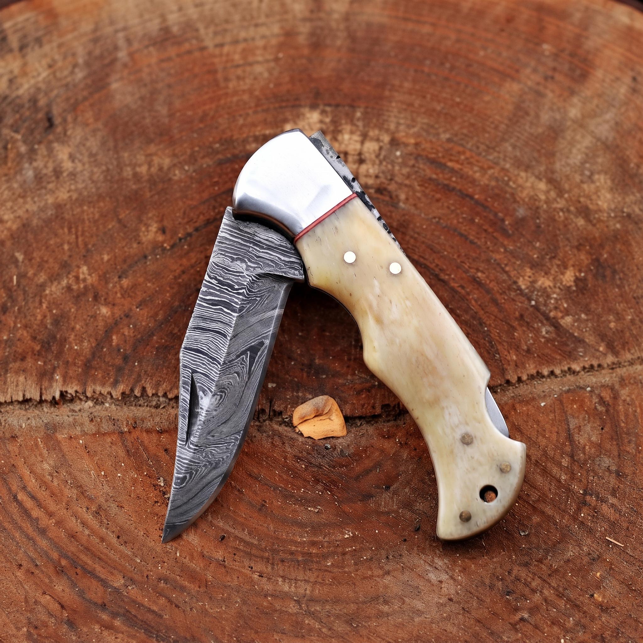 Pocket Knife with Bone Handle thumbnail 6