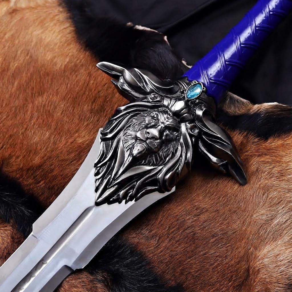 Fantasy Lion Head Display Sword (Blue) thumbnail 3