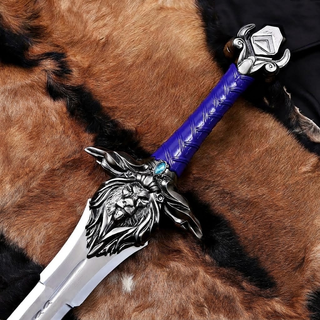 Fantasy Lion Head Display Sword (Blue) thumbnail 5