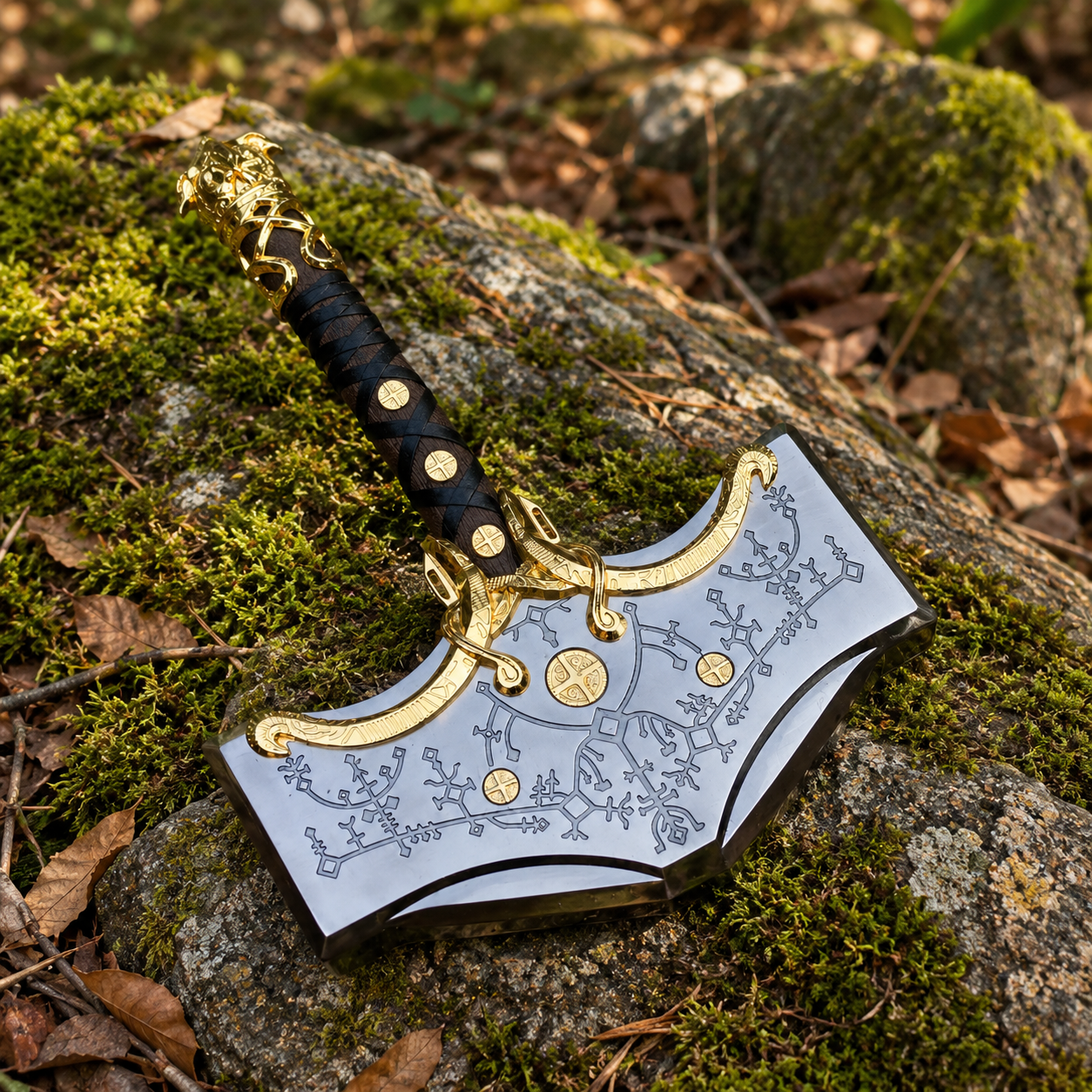 Luxury God of War Thor Hammer Replica thumbnail 6
