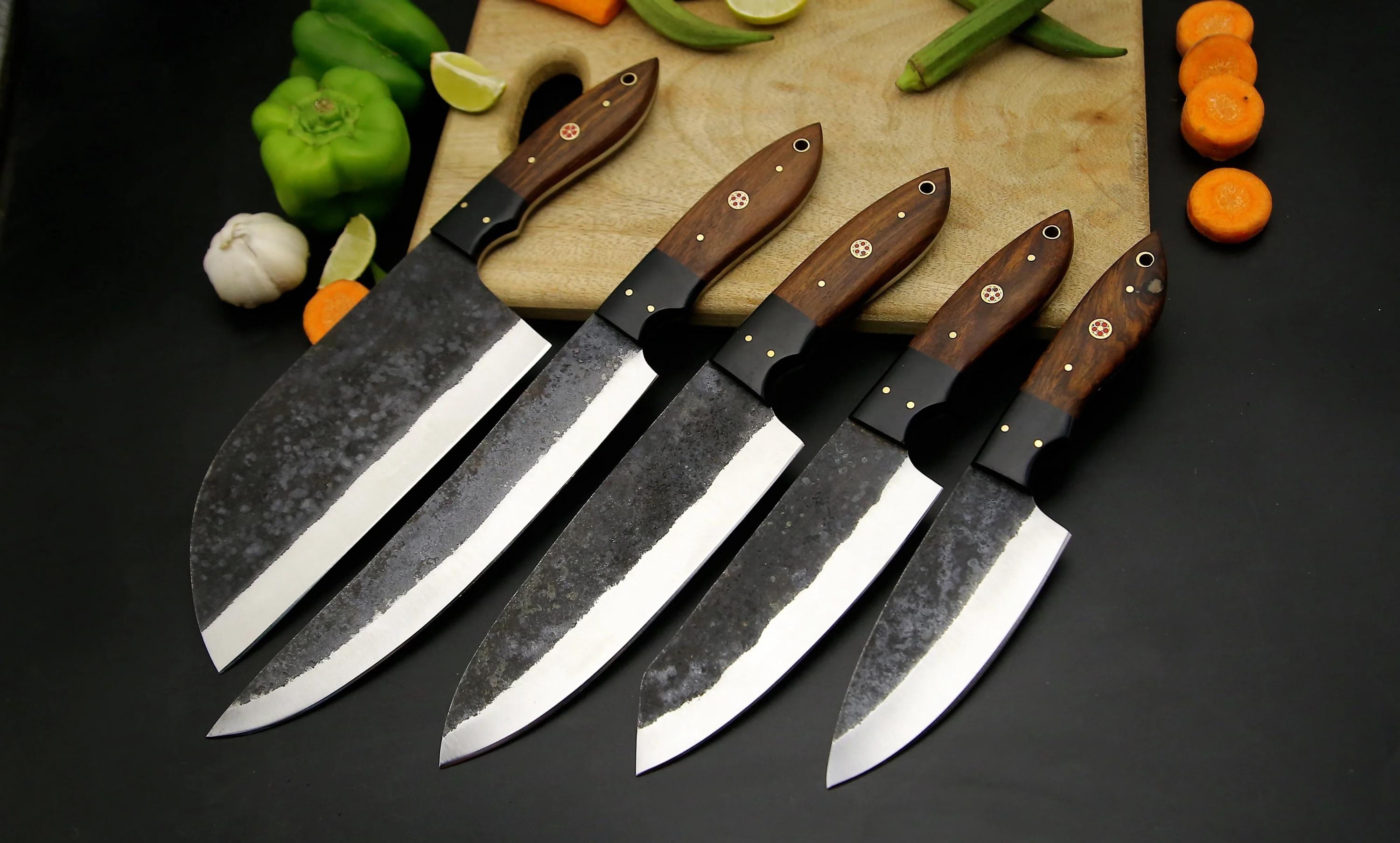 Handmade High Carbon Steel Chef Knife Set