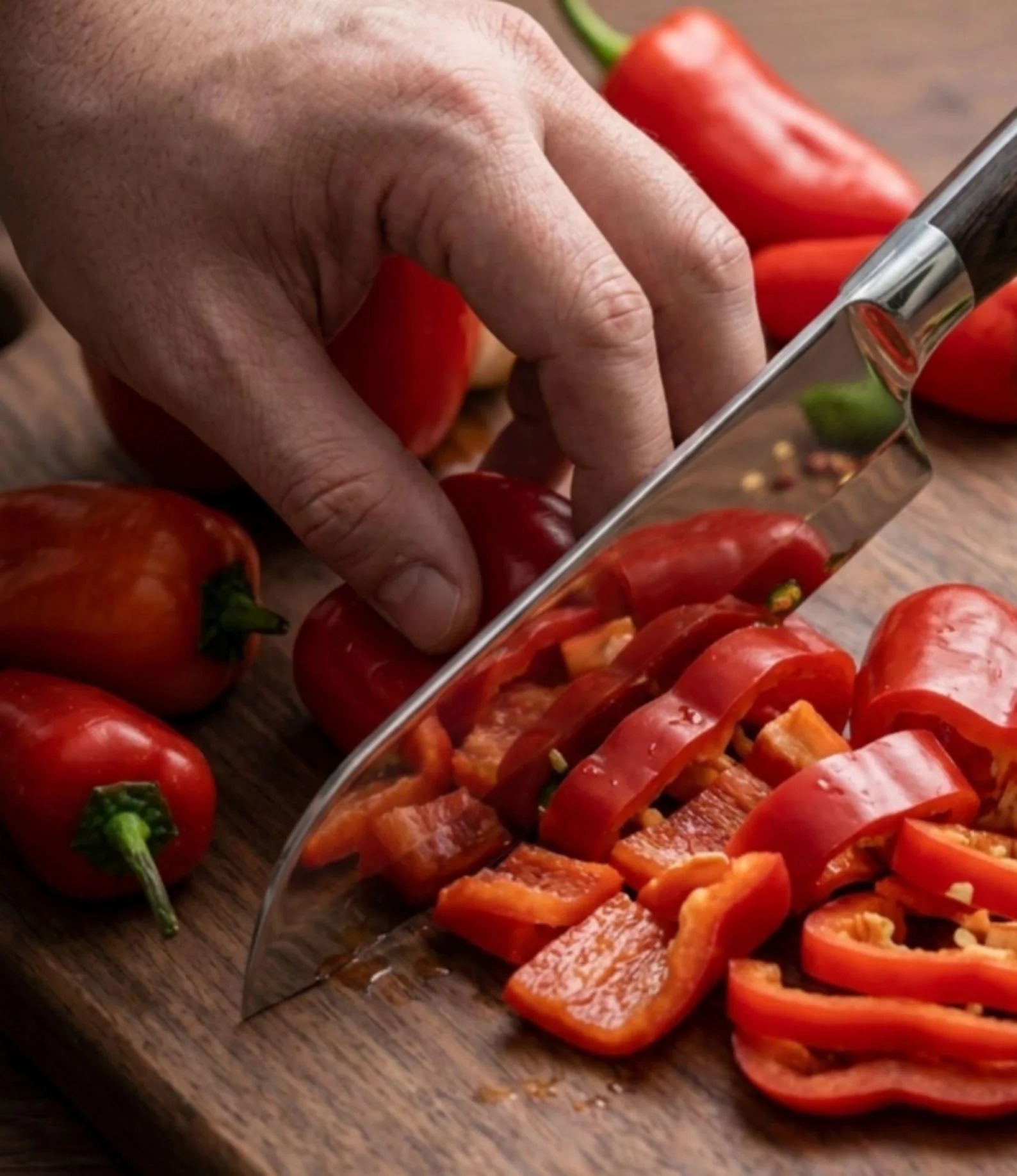 Hand-Forged Stainless Steel Chef Knife Set (5pcs). thumbnail 5