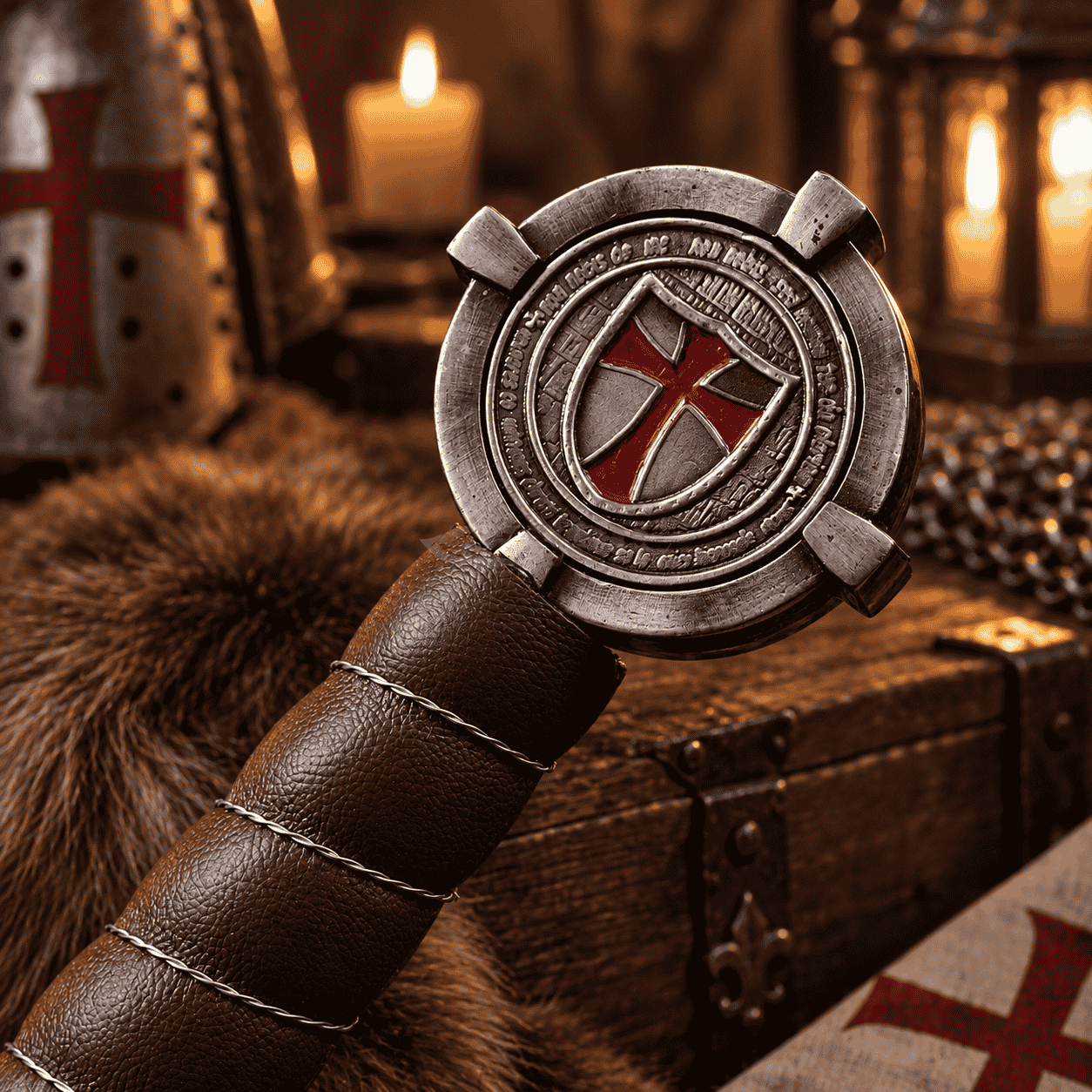 Custom Engraved Knights Templar Sword (Stainless Steel) thumbnail 4