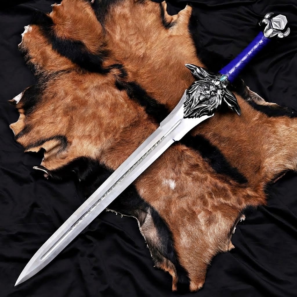 Fantasy Lion Head Display Sword (Blue)