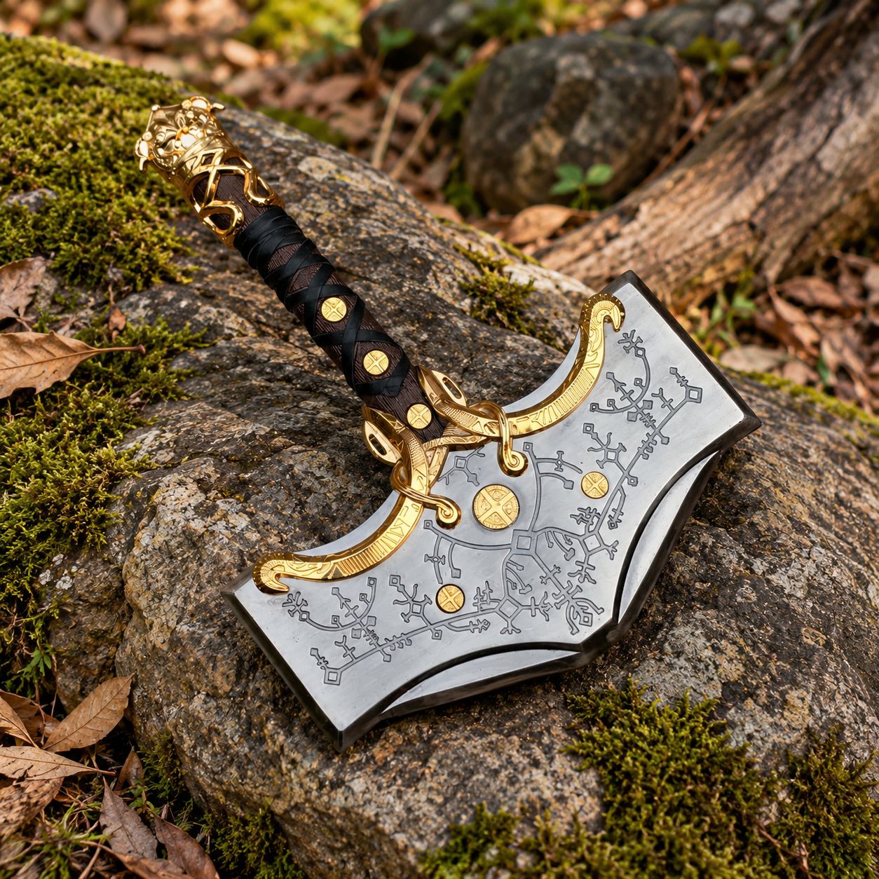 Luxury God of War Thor Hammer Replica thumbnail 7