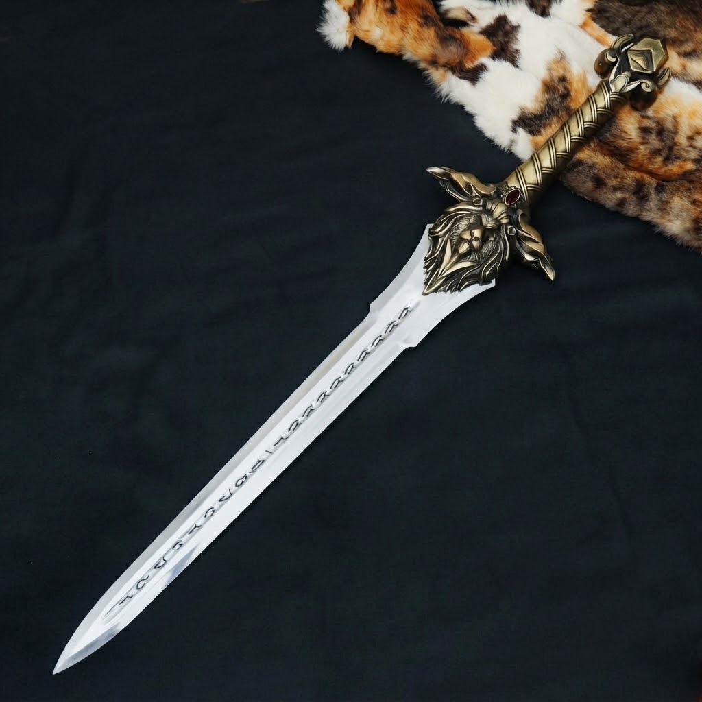 Fantasy Lion Head Display Sword