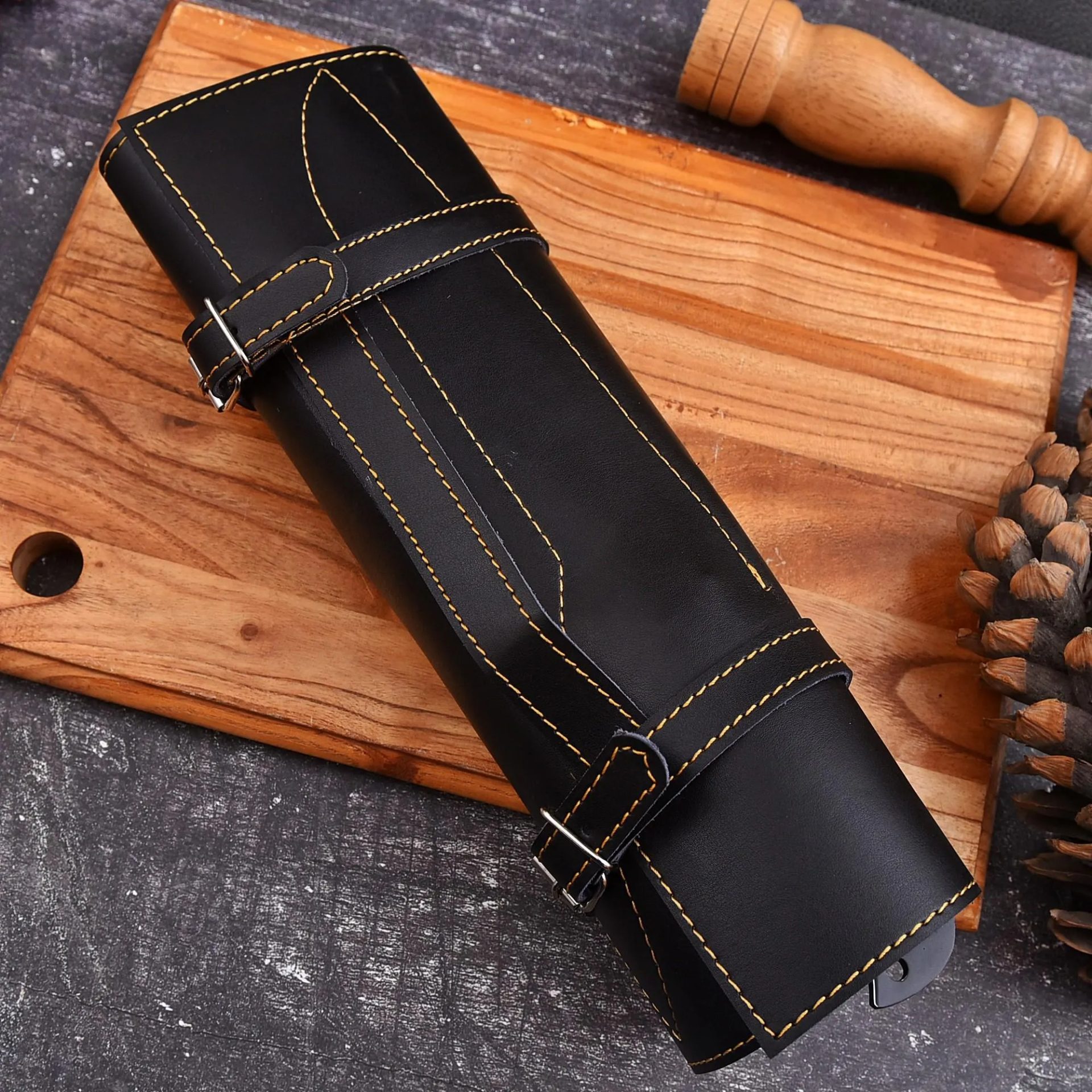 Handmade Black Forged Chef Knife Set thumbnail 6