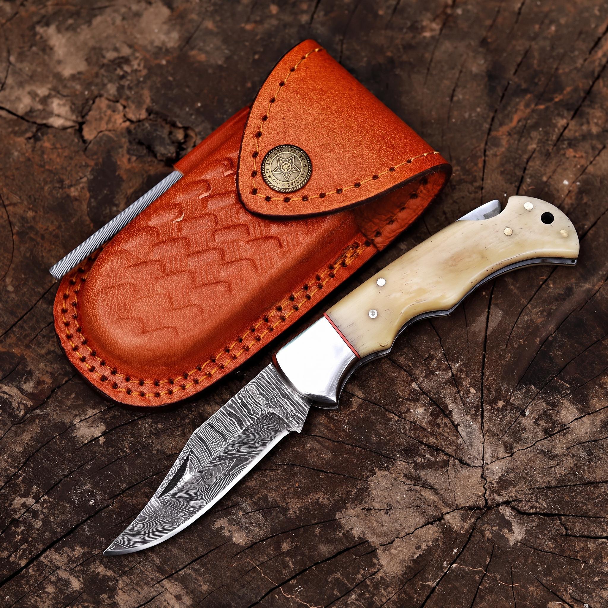 Pocket Knife with Bone Handle thumbnail 3