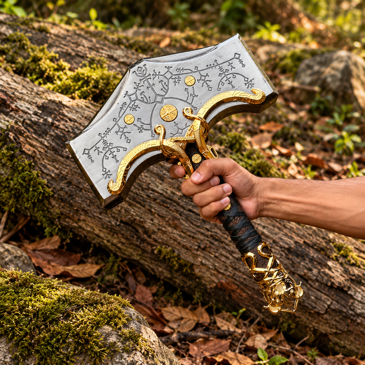 Luxury God of War Thor Hammer Replica thumbnail 4